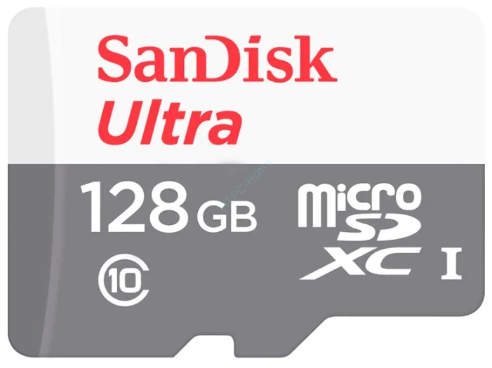 Карта памяти SanDisk Ultra microSDXC Class 10 UHS-I 80MB/s 128GB (SDSQUNB-128G-GN6TA) фото 1 — HTPC-Home.ru