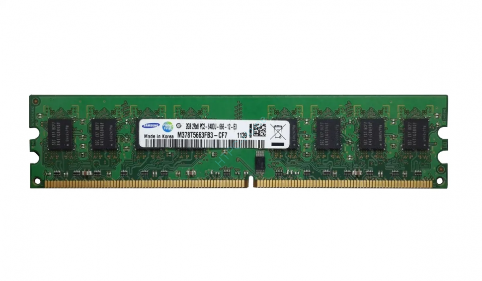 Оперативная память 2Gb  Samsung M378T5663FB3-CF7 DDR2 800 DIMM фото 1 — HTPC-Home.ru