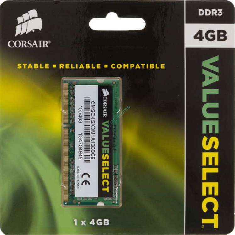 4Gb Corsair Value Select CMSO4GX3M1A1333C9 DDR3 1333 SODIMM CL9 1 800 HTPC Home.ru