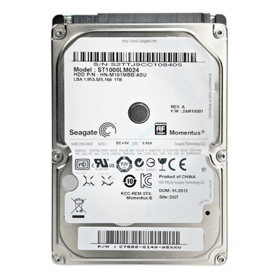 Жесткий диск 1Tb SATA-II Seagate ST1000LM024 2.5" 5400rpm 8Mb фото 1 &mdash; HTPC-Home.ru