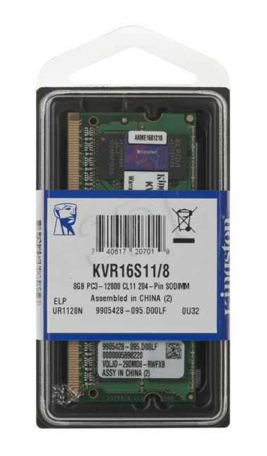 Оперативная память 8Gb Kingston KVR16S11/8 DDR3 1600 SO-DIMM &mdash; HTPC-Home.ru