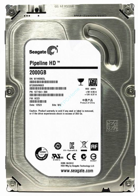 Жесткий диск 2Tb SATA Seagate Pipeline HD ST2000VM003 3.5" 5900rpm 64Mb фото 1 — HTPC-Home.ru