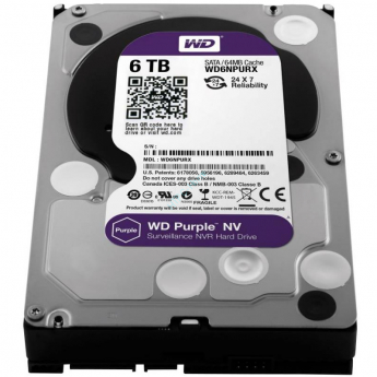 Жесткий диск 6Tb SATA Western Digital Purple NV WD6NPURX 3.5" 64Mb