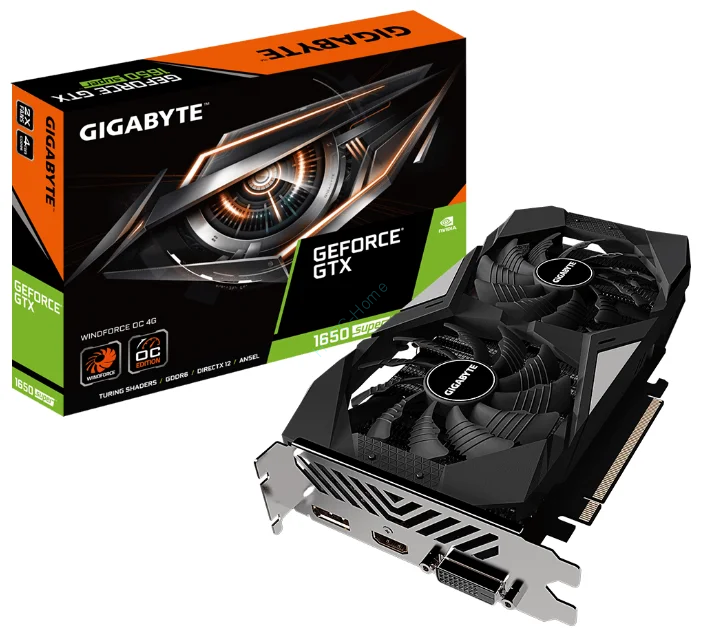 Видеокарта 4Gb GIGABYTE GeForce GTX 1650 SUPER WINDFORCE OC GV-N165SWF2OC-4GD фото 1 — HTPC-Home.ru