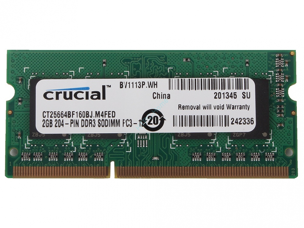 Оперативная память 2Gb Curcial DDR3L 1600 SO-DIMM фото 1 — HTPC-Home.ru