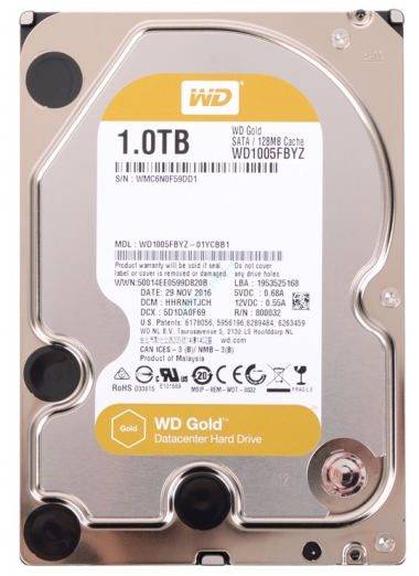 Жесткий диск 1Tb SATA Western Digital Gold WD1005FBYZ 3.5&quot;  — HTPC-Home.ru