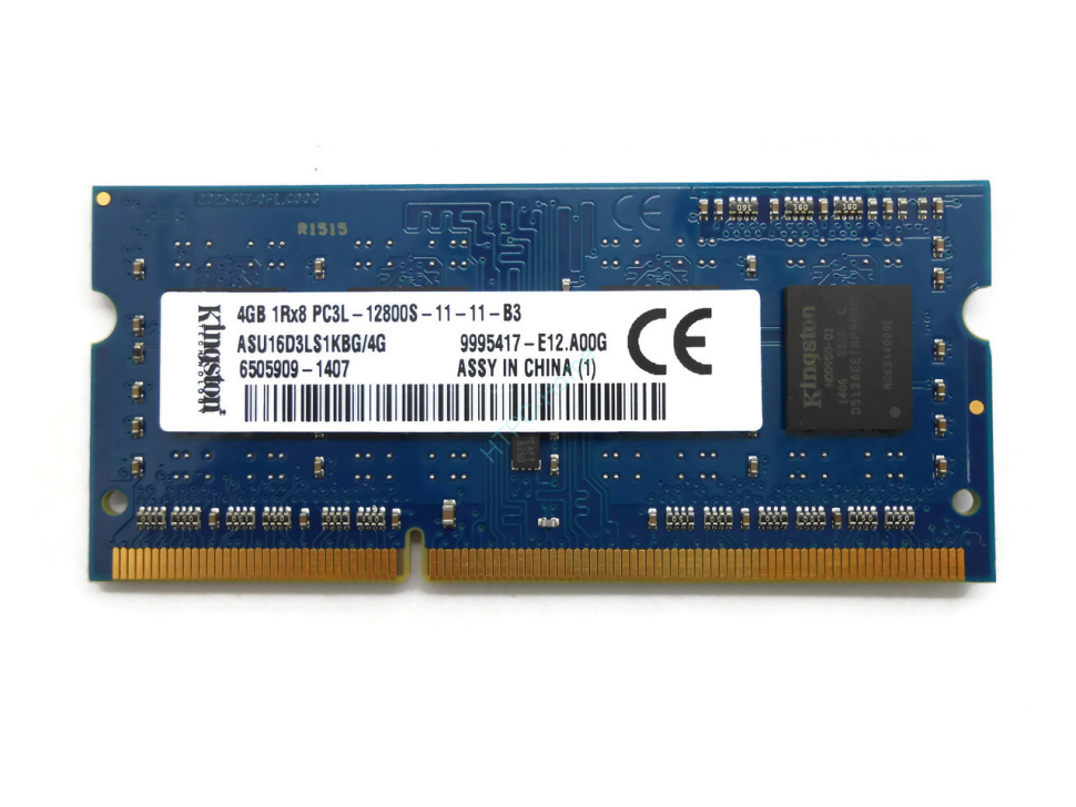 Оперативная память 4Gb Kingston ASU16D3LS1KBG/4G DDR3L 1600 SODIMM ...