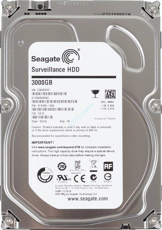 Жесткий диск 3Tb SATA Seagate Surveillance ST3000VX002 3.5" 5900rpm 64Mb  фото 1 — HTPC-Home.ru