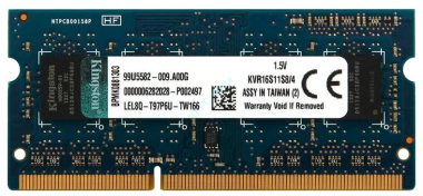 Оперативная память 4Gb Kingston KVR16S11/4 DDR3 1600 SODIMM  &mdash; HTPC-Home.ru
