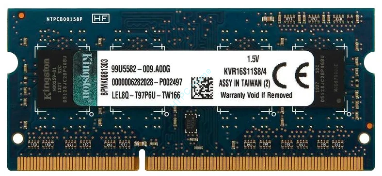 Оперативная память 4Gb Kingston KVR16S11/4 DDR3 1600 SODIMM  фото 1 — HTPC-Home.ru