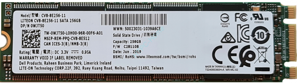 Твердотельный накопитель 256Gb LITEON CV8-8E256-11 SATA M.2 2280 фото 1 — HTPC-Home.ru