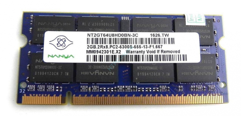 Оперативная память 2Gb Nanya DDR2 667 SODIMM 16chip  фото 1 — HTPC-Home.ru