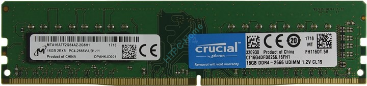 Оперативная память 16Gb Crucial CT16G4DFD8266 DDR4 2666 DIMM CL19 фото 1 — HTPC-Home.ru