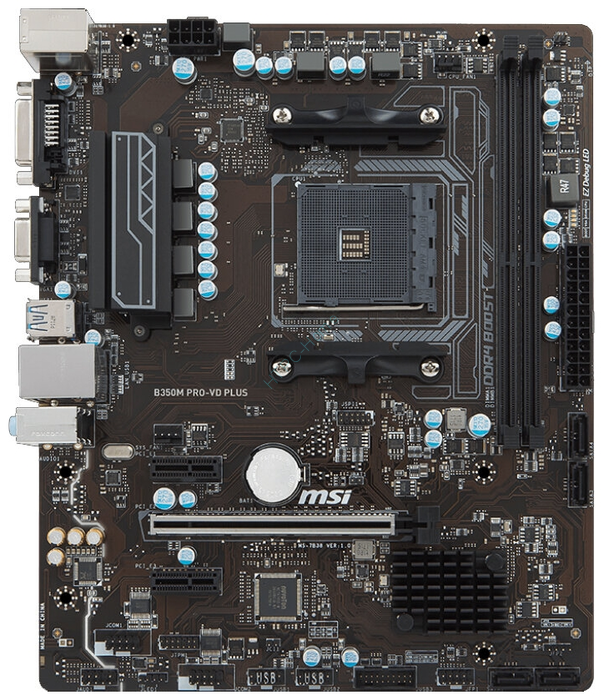 Материнская плата AM4 MSI B350M PRO-VD PLUS  фото 1 — HTPC-Home.ru