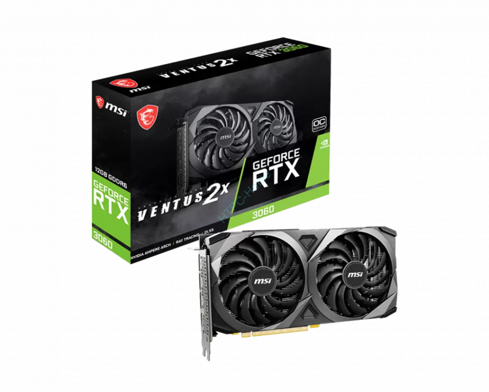 Видеокарта MSI (RTX 3060 VENTUS 2X 12G OC) GeForce RTX 3060 12GB VENTUS 2X OC LHR фото 1 — HTPC-Home.ru