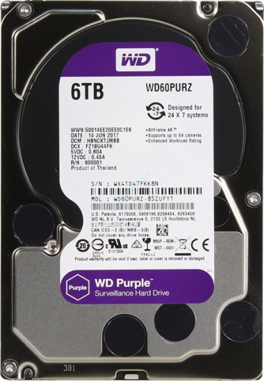 Жесткий диск 6TB Western Digital Purple WD60PURZ 3.5&quot; — HTPC-Home.ru