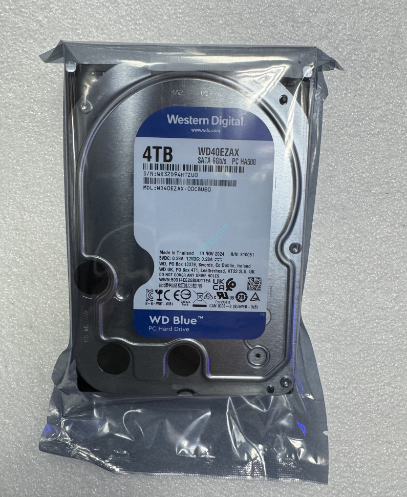 4 Tb Western Digital Blue WD40EZAX 3.5" 5400rpm 256Mb фото 1 — HTPC-Home.ru
