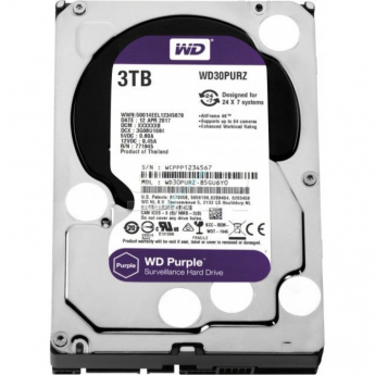Жесткий диск 3Tb SATA Western Digital Purple WD30PURZ 3.5" 64Mb