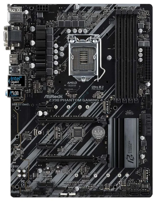 Материнская плата ASRock Z390 Phantom Gaming4 LGA1151 v2 фото 1 — HTPC-Home.ru
