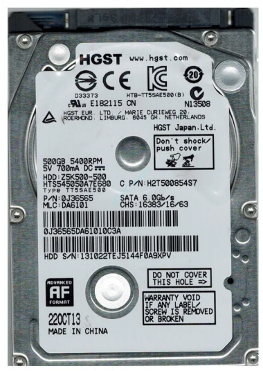 Жесткий диск 500GB HGST  HTS545050A7E680 2.5&quot; — HTPC-Home.ru