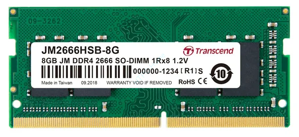 Оперативная память 8Gb Transcend JM2666HSB-8G DDR4 2666 МГц SODIMM CL19  фото 1 — HTPC-Home.ru