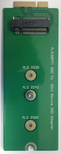 Переходник жесткого диска Sintech Electronic M.2 (NGFF) SSD as SSD 26 Pin of 2012 MacBook PRO Retina (ST-M2PRO)
