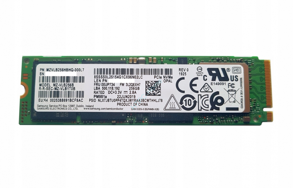 Твердотельный накопитель 256GB Samsung PM981 MZ-VLB256HBHQ фото 1 — HTPC-Home.ru