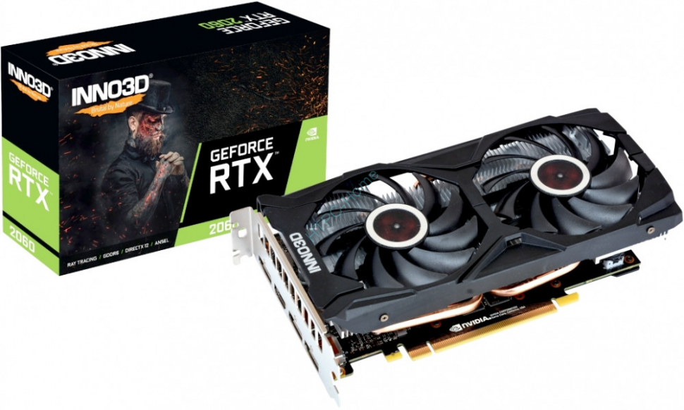Видеокарта nVidia GeForce RTX2060 Inno3D Gaming HDCP TWIN X2 PCI-E 6144Mb N20602-06D6-1710VA15L фото 1 — HTPC-Home.ru