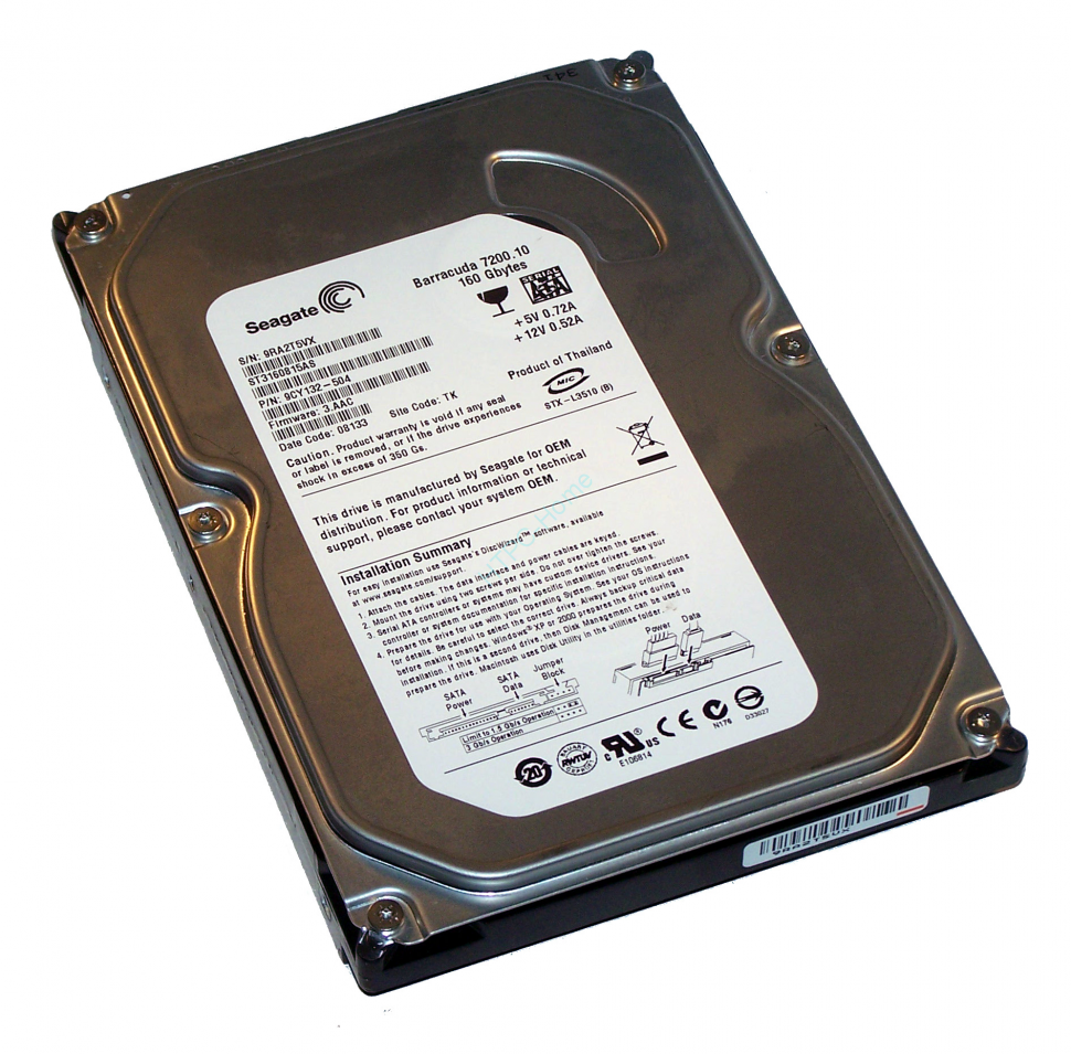160Gb Seagate, SATA-II, 8Mb, ST3160815AS Barracuda 10, 7200rpm фото 1 — HTPC-Home.ru