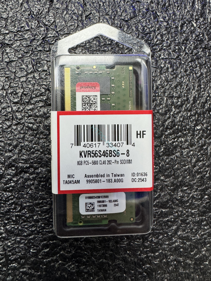 Оперативная память 8Gb Kingston KVR56S46BS6-8 DDR5 SODIMM 5600 CL46 фото 1 &mdash; HTPC-Home.ru
