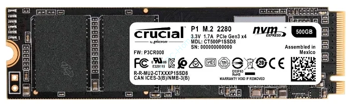 Твердотельный накопитель 500Gb Crucial CT500P1SSD8   фото 1 — HTPC-Home.ru