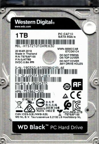 Жесткий диск 1Tb Western Digital 7K1000 HTS721010A9E630 2.5" 7200rpm 32Mb фото 1 — HTPC-Home.ru