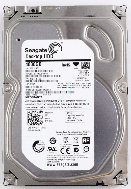 Жесткий диск 4Tb Seagate ST4000DM000 3.5"  фото 1 — HTPC-Home.ru