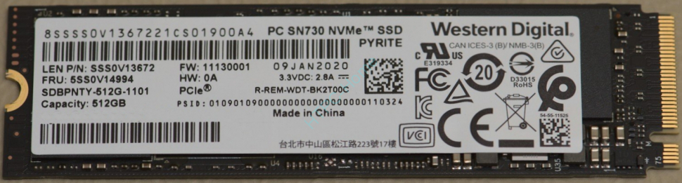 SSD 512Gb Western Digital Black SN730 SDBPNTY-512G фото 1 — HTPC-Home.ru