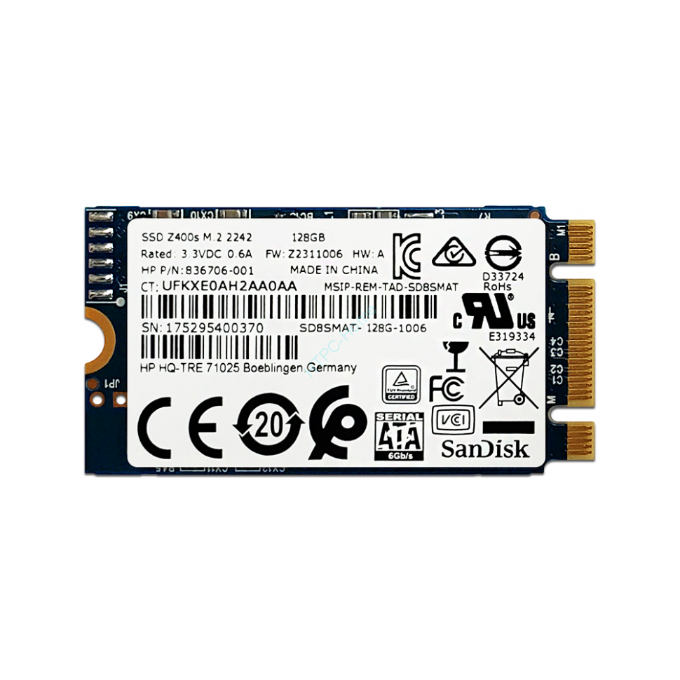 Твердотельный накопитель 128Gb SanDisk SD8SMAT-128G-1006 TLC M2. SATA 2242 фото 1 — HTPC-Home.ru