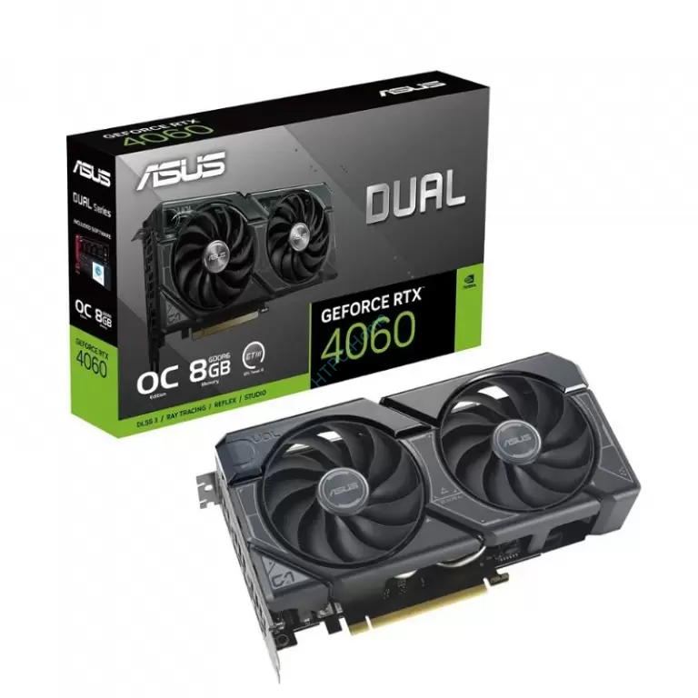 Видеокарта ASUS (DUAL-RTX4060-O8G) GeForce RTX 4060 8GB 90YV0JC0-M0NA00 фото 1 — HTPC-Home.ru