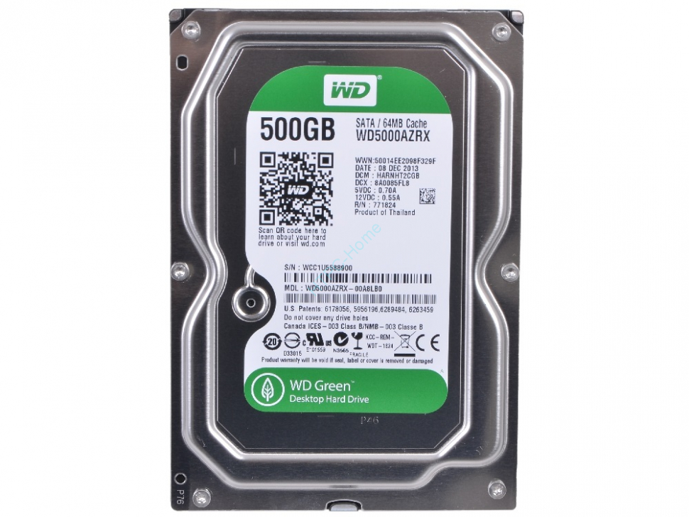 Жесткий диск 500Gb Western Digital Caviar Green WD5000AZRX 3.5"  фото 1 — HTPC-Home.ru