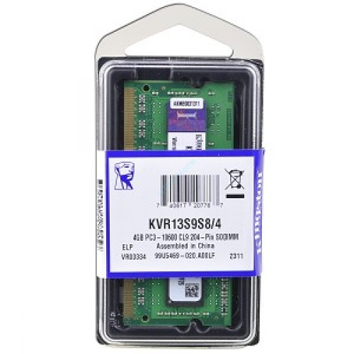 Оперативная память 4Gb Kingston KVR13S9S8/4G DDR3 1333 SO-DIMM, купить ...