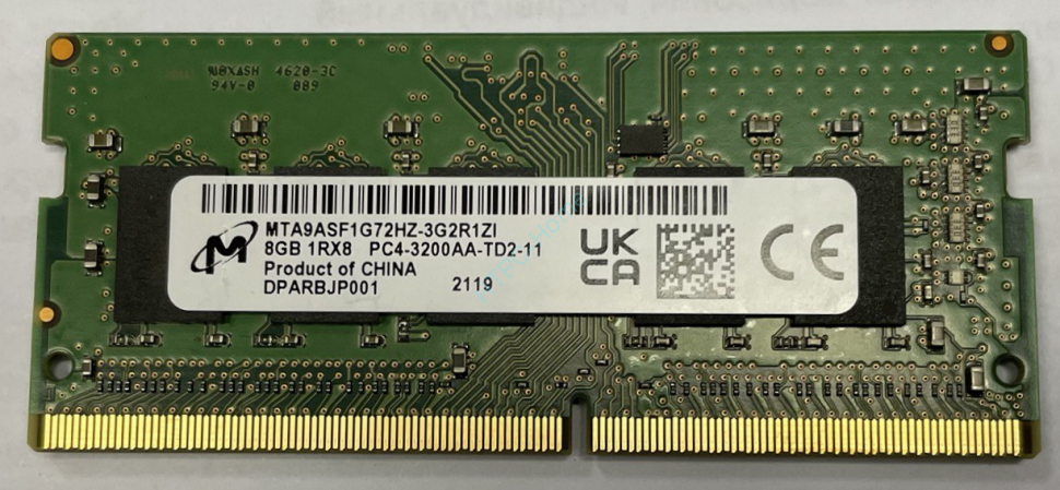 Оперативная память 8Gb Micron MTA8ATF1G64HZ-3G2R1ZI DDR4 3200 SODIMM ECC  фото 1 — HTPC-Home.ru