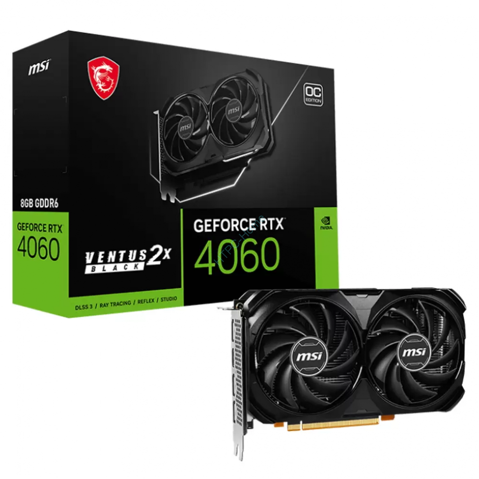 Видеокарта MSI (RTX 4060 VENTUS 2X BLACK 8G OC) GeForce RTX 4060 8GB VENTUS 2X OC Black фото 1 — HTPC-Home.ru Видеокарта MSI (RTX 4060 VENTUS 2X BLACK 8G OC) GeForce RTX 4060 8GB VENTUS 2X OC Black фото 1 — HTPC-Home.ru