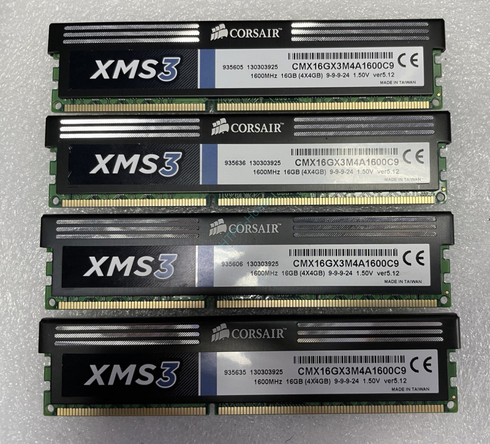 4Gbx4 Corsair XMS3 CMX16GX3M4A1600C9 DDR3 DIMM фото 1 — HTPC-Home.ru