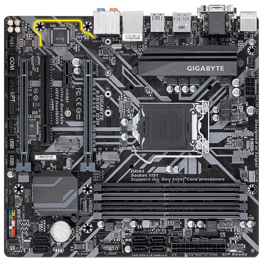 Материнская плата GIGABYTE B365M D3H LGA1151 v2 фото 1 — HTPC-Home.ru