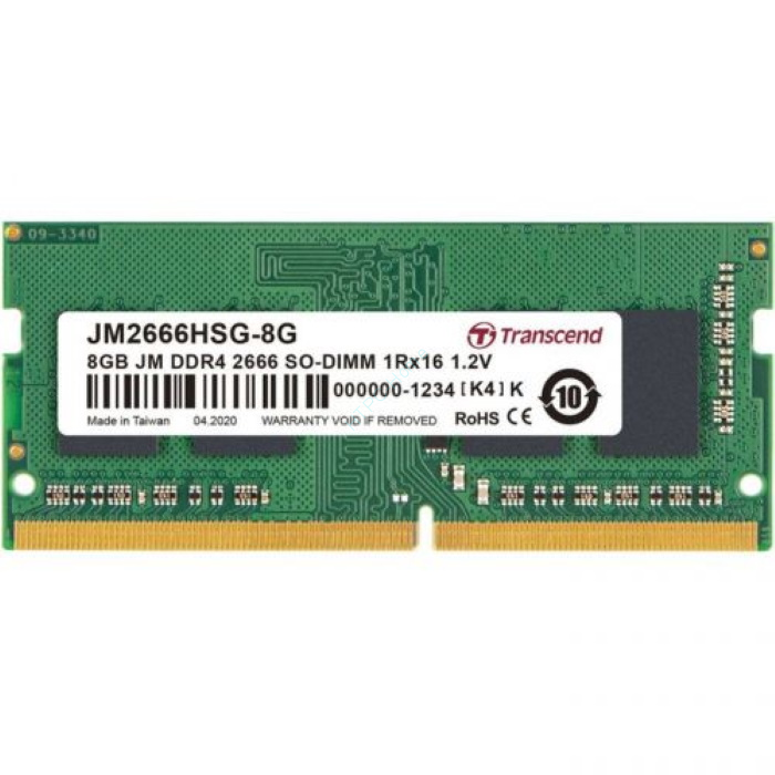 Модуль памяти 8Gb Transcend JM2666HSG-8G DDR4 2666 SO-DIMM фото 1 — HTPC-Home.ru