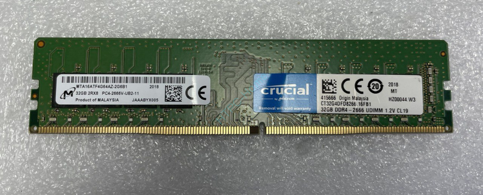 Оперативная память Micron 32 ГБ DDR4 2666 МГц DIMM MTA16ATF4G64AZ-2G6B1 фото 1 — HTPC-Home.ru
