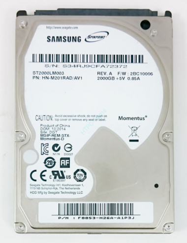 2 Tb SATA 6Gb / s Seagate / Samsung Momentus / Spinpoint &lt; ST2000LM003 / HN-M201RAD &gt; 2.5&quot; 5400rpm 32Mb — HTPC-Home.ru