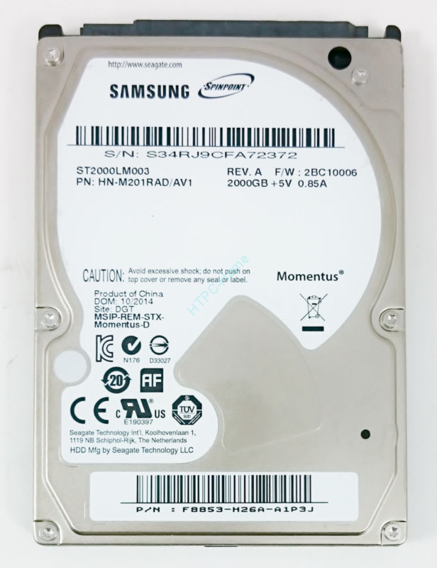 2 Tb SATA 6Gb / s Seagate / Samsung Momentus / Spinpoint 2.5" 5400rpm ...