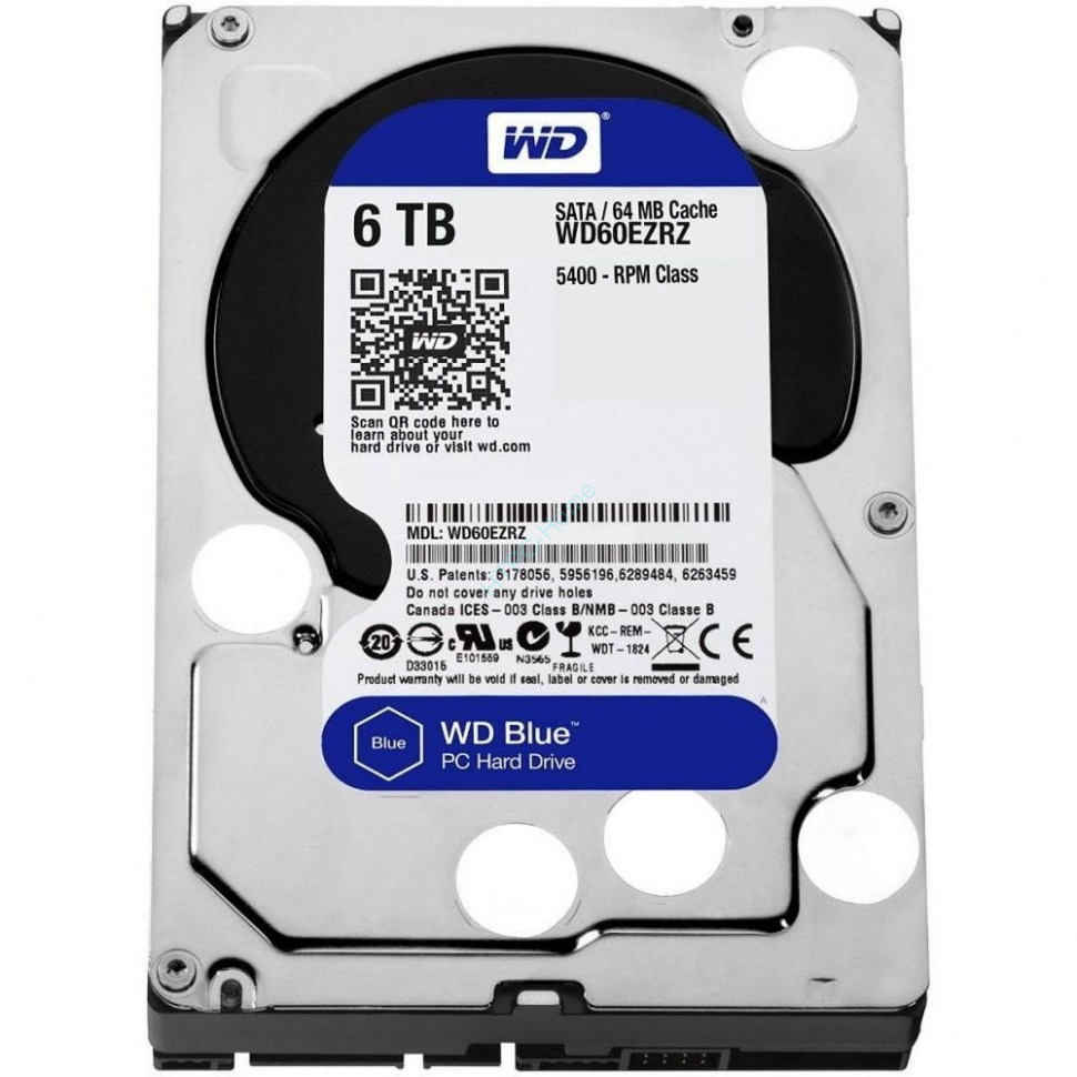 Жесткий диск 6Tb Western Digital Blue WD60EZRZ 3.5" 64Mb фото 1 — HTPC-Home.ru