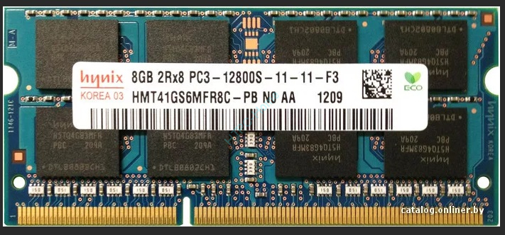 Оперативная память 8Gb Hynix HMT41GS6MFR8C-PB DDR3 1600 SODIMM фото 1 — HTPC-Home.ru
