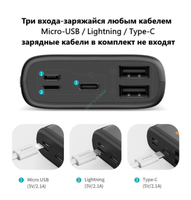 Внешний аккумулятор Romoss Ares 20 черный, 20000 мАч  — HTPC-Home.ru