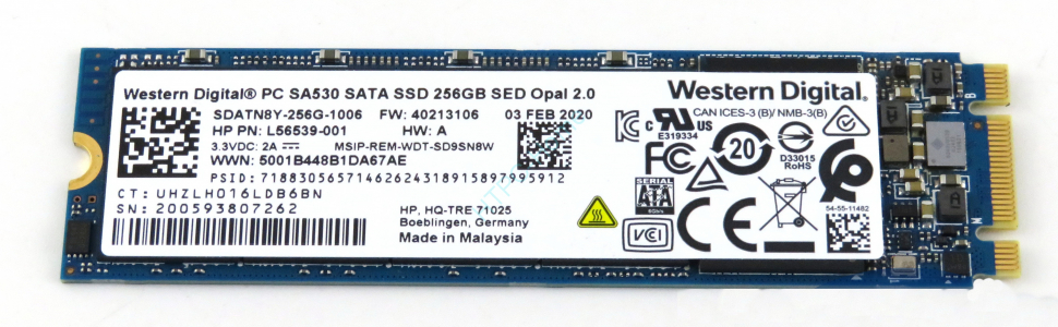 Твердотельный накопитель 256Gb Western Digital SA530 SDATN8Y-256G M.2 2280  фото 1 — HTPC-Home.ru